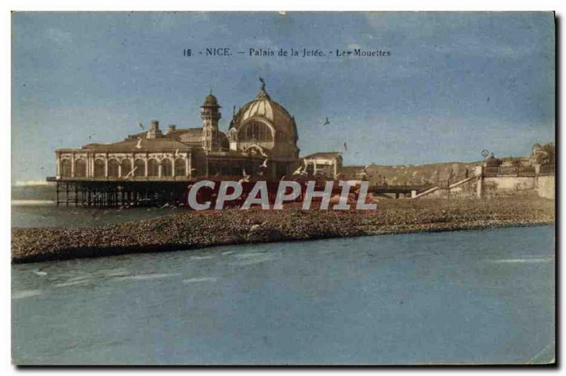 Old Postcard Nice Palace Jetee The Seagulls