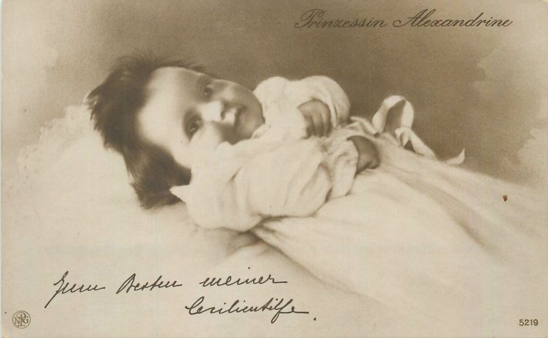 Royalty Postcard Royal infant Princess Alexandrine