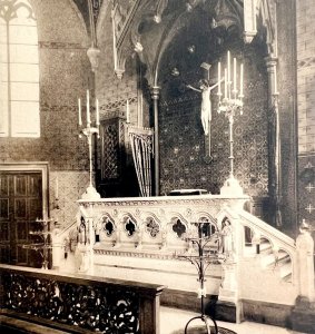 St Sang Chapel Crucifix Bruges Belgium Gravure 1910s Postcard Sepia PCBG12A