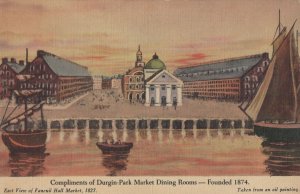 Compliments Of Durgin-Park Market Dining Room USA Linen Postcard