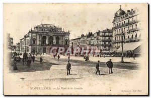 Montpellier Old Postcard Place de la Comedie