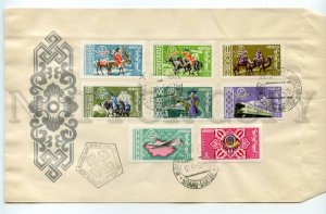 492684 MONGOLIA 1961 FDC mail ships aircraft train camels horse deer Yaks