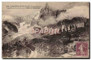 Old Postcard Chamonix Aiguille du Dru and hotel Montenvers