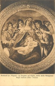 Fine art postcard painting Botticelli A. Filipepi la vergine col Figlio Florence