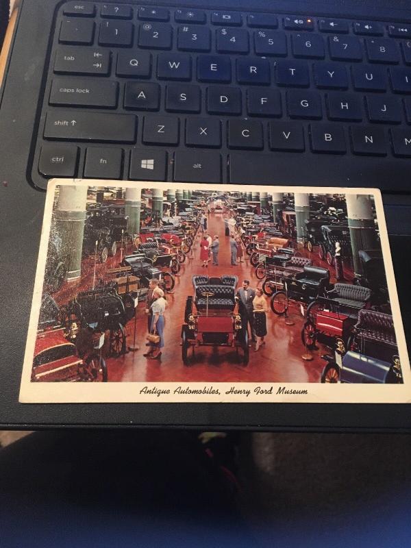 Vtg Postcard: Antique Automobiles , Henry Ford Museum