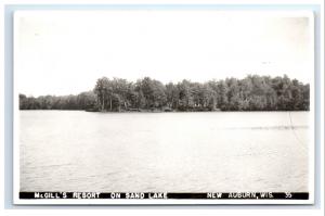 Postcard McGill's Resort on Sand Lake, New Auburn, Wisconsin WI 1948 RPPC H15