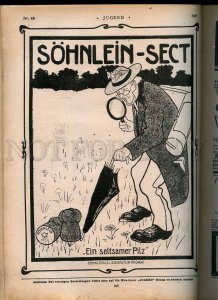 231306 GERMANY ART NOUVEAU JUGEND magazine 1902 year #48