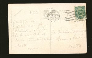 Postmark 1910 Orillia Ont Couchiching Beach Park Valentine Postcard