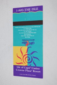 Isle of Capri Casino Crowne Plaza Resort MS LA 30 Strike Matchbook Cover