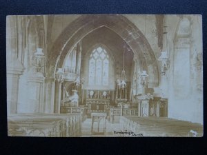 Warwick FARNBOROUGH St. Botolphs Church DAD PUMPED THE ORGAN c1904 RP Postcard