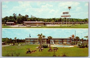 Ashburn Georgia~Motor Inn Restaurant~Roadside Motel~Pony Rides~Swing Set~1960s