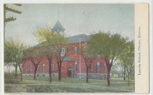 1909 OTTAWA Kansas Kans Ks Postcard LINCOLN SCHOOL K44