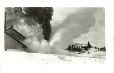 Snowplow at Bennett Alaska Real Photo Postcard