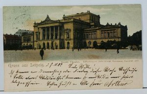 Gruss aus Leipzig Neues Theater c1902  Postcard K19