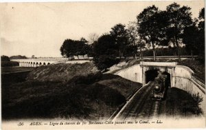 CPA AGEN-Ligne de chemin de fer Bordeaux-Cette passant sous le Canal (264252)