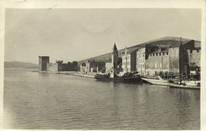 croatia, TROGIR, Panorama from the Water (1929) RPPC Postcard