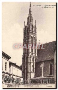 Postcard Agen Old Church St Hilaire La Fleche