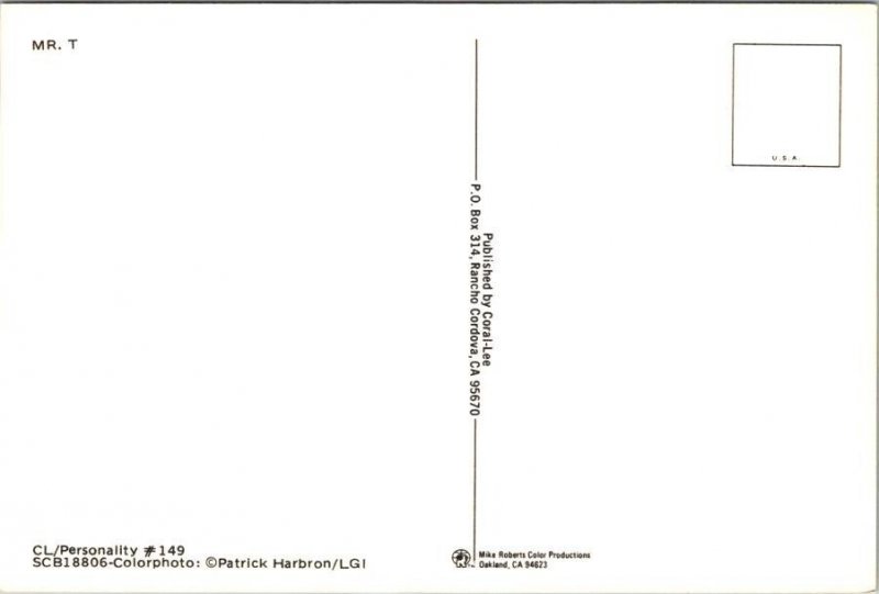 Mr. T Decked out In Gold Postcard