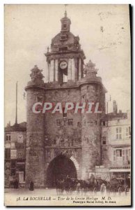 Old Postcard La Rochelle Tower The Big Clock