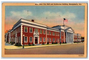 1948 New City Hall and Auditorium Building Montgomery Alabama AL Postcard 