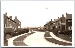 Postcard RPPC Greens Norton England Residential View East Midlands