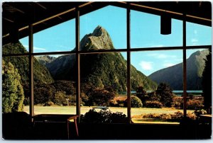 Postcard - Mitre Peak From Milford Hotel - New Zealand