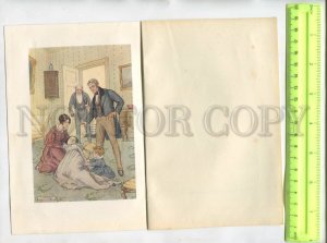 476801 Elizabeth Gaskell Wives and Daughters Vintage book illustration