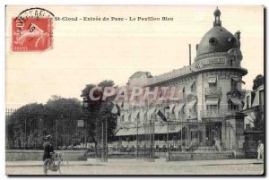 Postcard Old Saint Cloud Park Entrance Blue flag