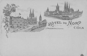 Coln (Cologne) Germany scenic views Hotel du Nord antique pc Z16190