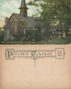 BUENA VISTA HOTEL PA RENNERT MEMORIAL CHAPEL ANTIQUE POSTCARD