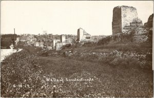 Constantinople RPPC  The Walls 1919 Postcard T18