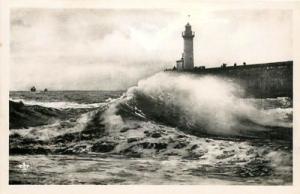 FRANCE-BREST-LIGHTHOUSE-STORM-RPPC-EARLY-R813