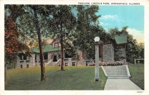 SPRINGFIELD, IL Illinois  PAVILION At LINCOLN PARK Sangamon Co  c1920's Postcard