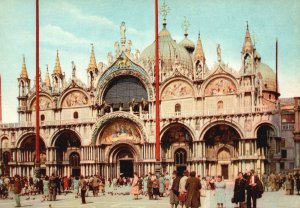 Venezia Chiesa S. Marco St Marks Church Hi. Markuskirche Italy Vintage Postcard