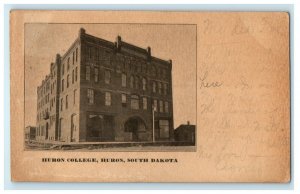 c1905 Huron College Huron South Dakota SD Posted Antique Postcard
