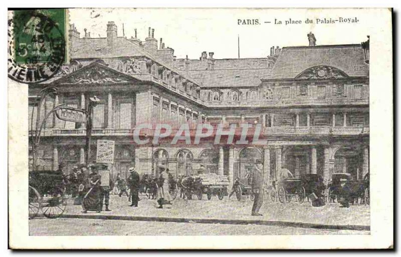 Old Postcard Paris Place du Palais Royal Metro