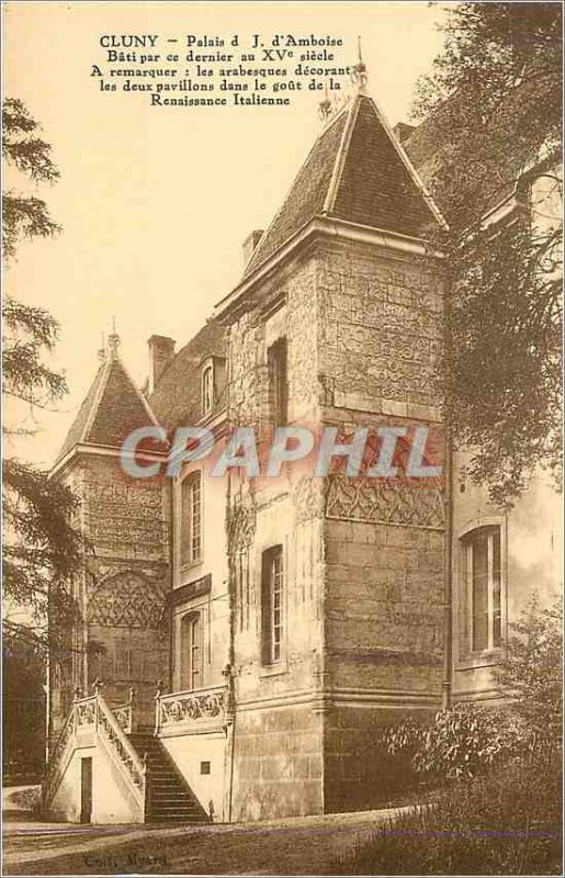 Old Postcard Cluny palace j d Amboise bati by the latter century xv