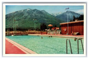 Jasper Swimming Pool Whistler British Columbia Canada UNP Chrome Postcard S8