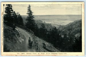 1907 Pikes Peak Souvenir Cheyenne Canon Colorado Photo Postcard Birdseye A10