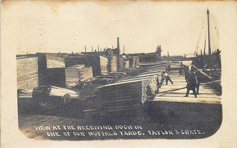 Buffalo NY Taylor & Crate Receiving Dock, (See Message) Real Photo Postcard