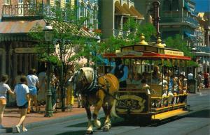 Early Walt Disney World, 0100-11000, Trolly Ride on Main Street,Vintage Postcard