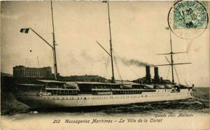 CPA AK La Ville de la Ciotat - Messageries Maritimes SHIPS (911933)