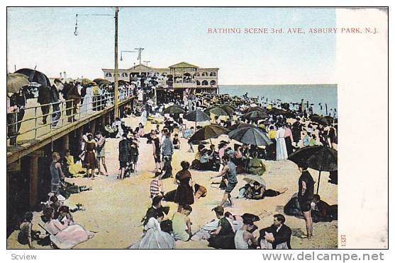 Asbury Park , New Jersey , 00-10s ;  Bathing Scene 3rd avenue