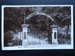 Lancashire WATERFOOT Trickett's Memorial Ground Entrance c1920s RP Postcard