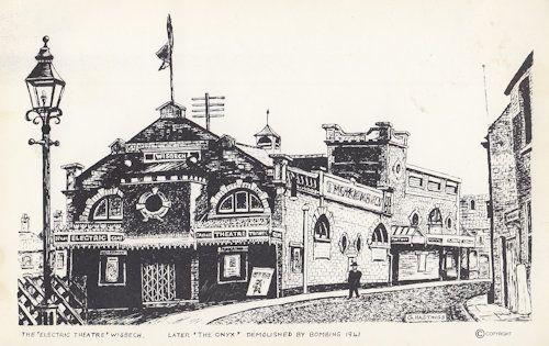 Wisbech Cambridge Electric Theatre Painting Postcard