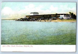 1905 Norfolk Virginia Vintage Postcard Pine Beach Pavillion Scenic View Building