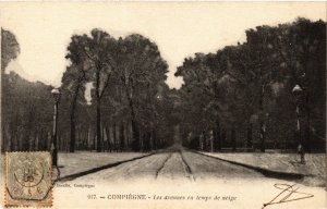 CPA Compiegne Les avenues en temps de neige FRANCE (1013949)