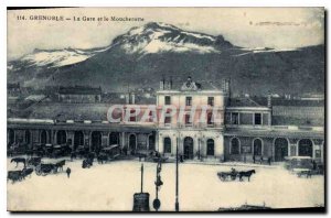 Old Postcard Grenoble Station and Moucherotte