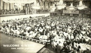 Ford Motor Co All Congress Luncheon Hilton Hotel Chicago Real Photo Postcard