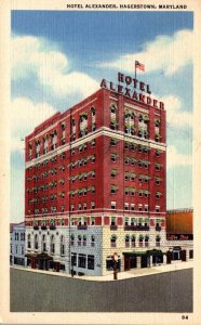 Maryland Hagerstown Hotel Alexander 1949